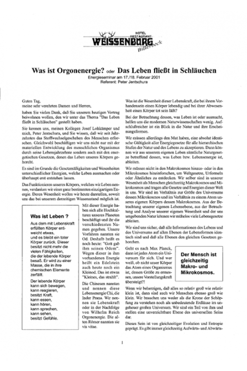 Was ist Orgonenergie?