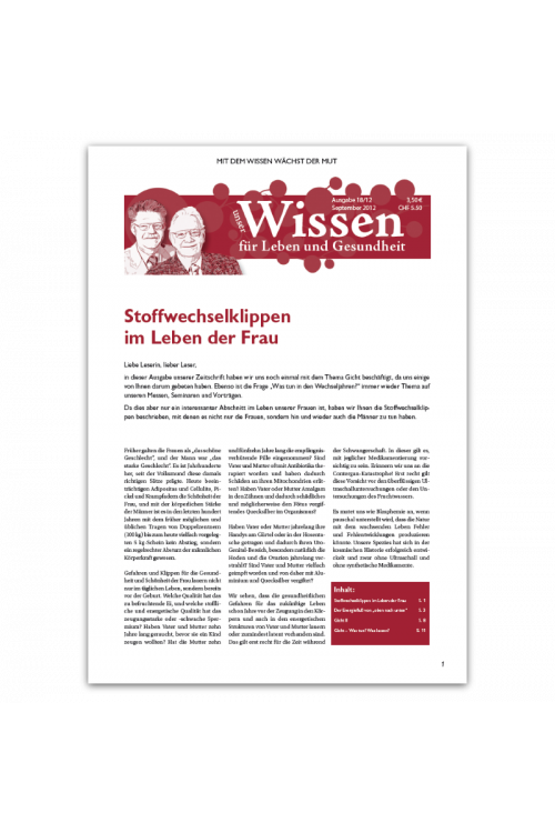 Wissen Nr. 18 - Stoffwechselklippen im Leben der Frau